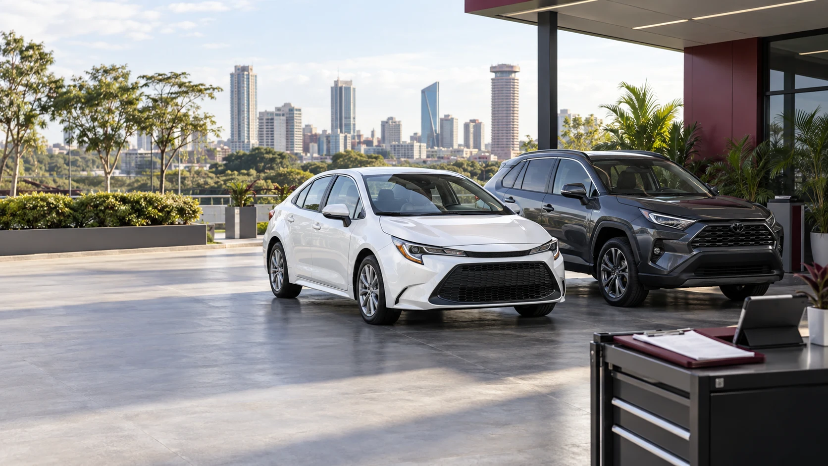 Illustrative Septem cars management scene