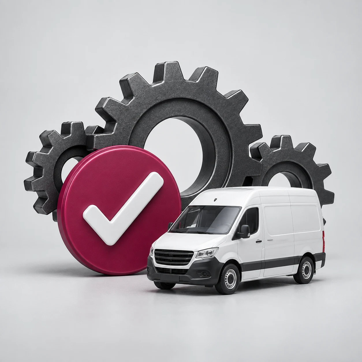 Gears and a checkmark representing operational excellence